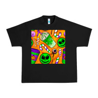 Black halloween snacks seamless pattern Urban Heavy Tee - BundleAndBundleShop