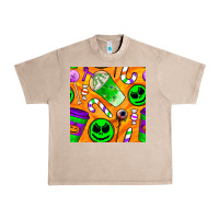 French Oak halloween snacks seamless pattern Urban Heavy Tee - BundleAndBundleShop