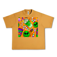 Peanut Butter halloween snacks seamless pattern Urban Heavy Tee - BundleAndBundleShop