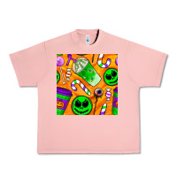 Salmon halloween snacks seamless pattern Urban Heavy Tee - BundleAndBundleShop