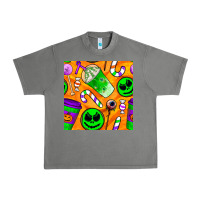 Tornado halloween snacks seamless pattern Urban Heavy Tee - BundleAndBundleShop
