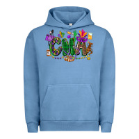 Pigment Pebble Blue cma mardi gras cowgirl Urban Hoodie - CowGirlArtShop