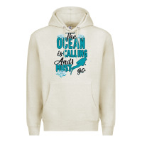 Oatmeal Heather The Ocean Is Calling Premium Hoodie - Bettercallsaul