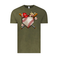 Vintage Olive baseball Vintage Tee - AdoDesignShop