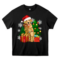 Black christmas golden dog Heavy Core Tee - Zillion Design Studio