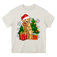 Cream christmas golden dog Heavy Core Tee - Zillion Design Studio