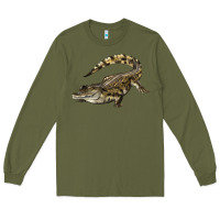 Army Green crocodile Long Sleeve Tee - LillyAllenDesigns