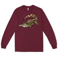 Burgundy crocodile Long Sleeve Tee - LillyAllenDesigns