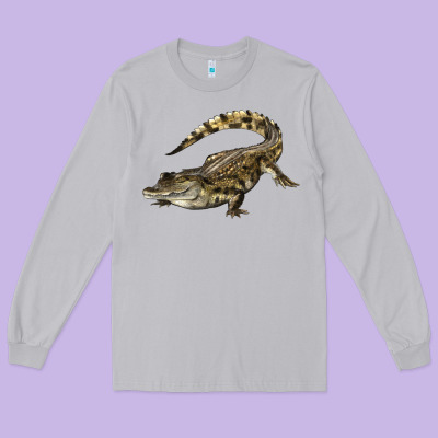 Crocodile Long Sleeve Tee Designed By Lillyallendesigns