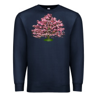 Navy Flowering Dogwood Tree Premium Sweatshirt - LillyAllenDesigns