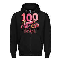 Black 100 days sharper school Zipper Hoodie - MaliasSmallBusiness