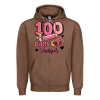 Chestnut 100 days sharper school Zipper Hoodie - MaliasSmallBusiness