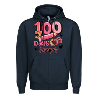 Navy 100 days sharper school Zipper Hoodie - MaliasSmallBusiness