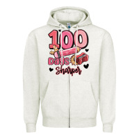 Oatmeal Heather 100 days sharper school Zipper Hoodie - MaliasSmallBusiness