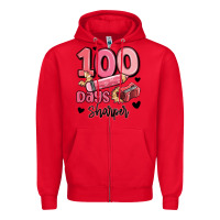 Red 100 days sharper school Zipper Hoodie - MaliasSmallBusiness