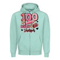 Seafoam 100 days sharper school Zipper Hoodie - MaliasSmallBusiness