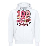 White 100 days sharper school Zipper Hoodie - MaliasSmallBusiness