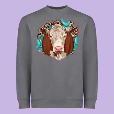 Hareford Leopard Gemstone Heavyweight Sweatshirt Designed By Jahusdesignshop