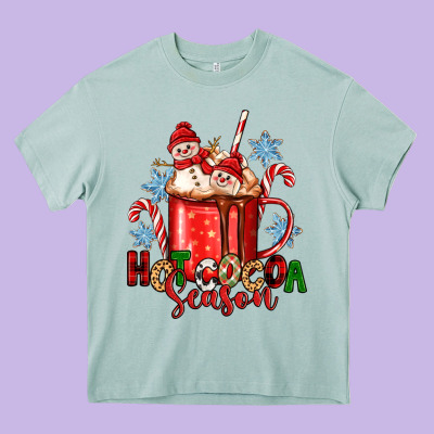 Hot Cocoa  Season Heavy Core Tee Designed By Zillion Design Studio
