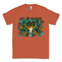 Copper leopard bull skull cactus sunflowers Classic Tee - AdoDesignShop