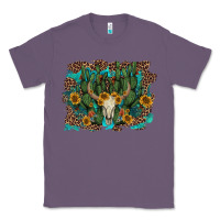 Lavender leopard bull skull cactus sunflowers Classic Tee - AdoDesignShop