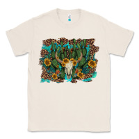Natural leopard bull skull cactus sunflowers Classic Tee - AdoDesignShop