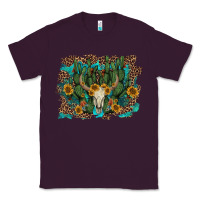Plum leopard bull skull cactus sunflowers Classic Tee - AdoDesignShop