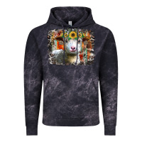Cloud Black sunflower sheep Vintage Hoodie - RacoonDesign