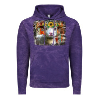 Cloud Purple sunflower sheep Vintage Hoodie - RacoonDesign