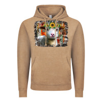 Vintage Coffee sunflower sheep Vintage Hoodie - RacoonDesign