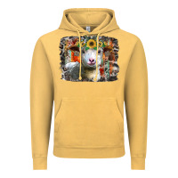 Vintage Mustard sunflower sheep Vintage Hoodie - RacoonDesign