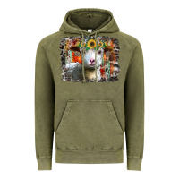 Vintage Olive sunflower sheep Vintage Hoodie - RacoonDesign