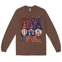 Chestnut Chilling with my gnomies with usa Long Sleeve Tee - NancyCooperArtShop