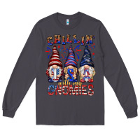 Smoke Chilling with my gnomies with usa Long Sleeve Tee - NancyCooperArtShop