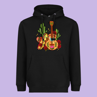 Mexican Guitar Heavyweight Hoodie Designed By Lillyallendesigns