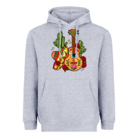 Heather Grey mexican guitar Heavyweight Hoodie - LillyAllenDesigns