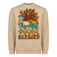Mushroom thankful grateful blessed turkey Heavyweight Sweatshirt - Artiststas