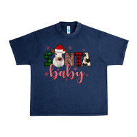 Navy Santa baby Cow Urban Heavy Tee - JahusDesignShop