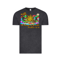 Vintage Black with god all things are possible summer Vintage Tee - AdoDesignShop