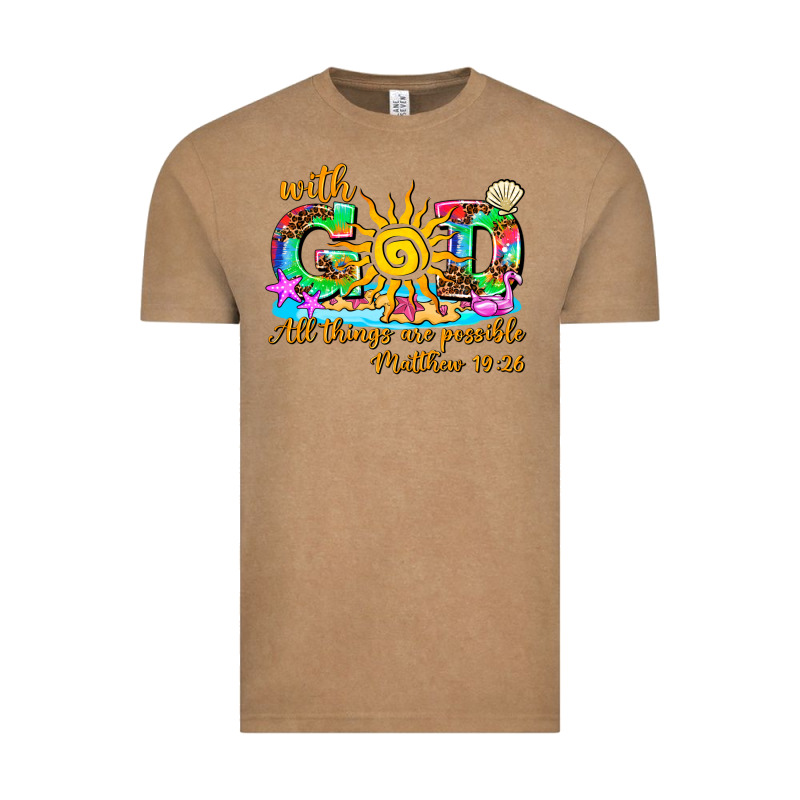 With God All Things Are Possible Summer Vintage Tee by AdoDesignShop | Teevron