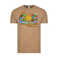 Vintage Coffee with god all things are possible summer Vintage Tee - AdoDesignShop