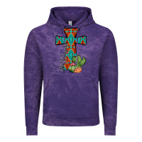 Cloud Purple aztec cactus cross Vintage Hoodie - JahusDesignShop