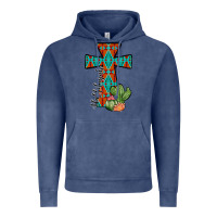Vintage Denim aztec cactus cross Vintage Hoodie - JahusDesignShop