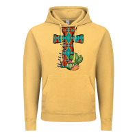 Vintage Mustard aztec cactus cross Vintage Hoodie - JahusDesignShop
