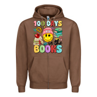 Chestnut 100 days in the books Zipper Hoodie - MaliasSmallBusiness