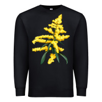Black Botanical Goldenrod Premium Sweatshirt - LillyAllenDesigns