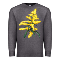 Charcoal Heather Botanical Goldenrod Premium Sweatshirt - LillyAllenDesigns