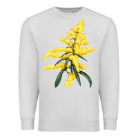 Dove Grey Botanical Goldenrod Premium Sweatshirt - LillyAllenDesigns