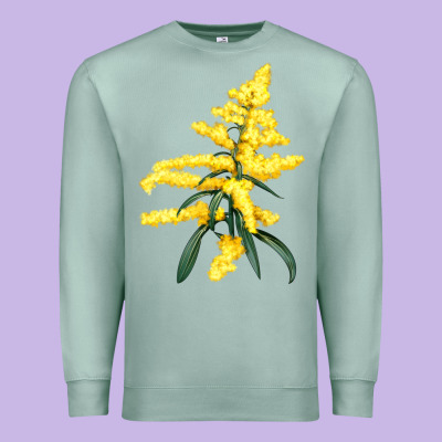 Botanical Goldenrod Premium Sweatshirt Designed By Lillyallendesigns