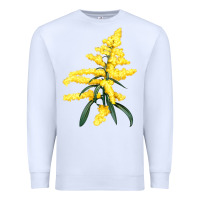 White Botanical Goldenrod Premium Sweatshirt - LillyAllenDesigns